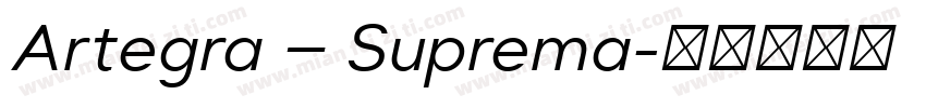 Artegra – Suprema字体转换